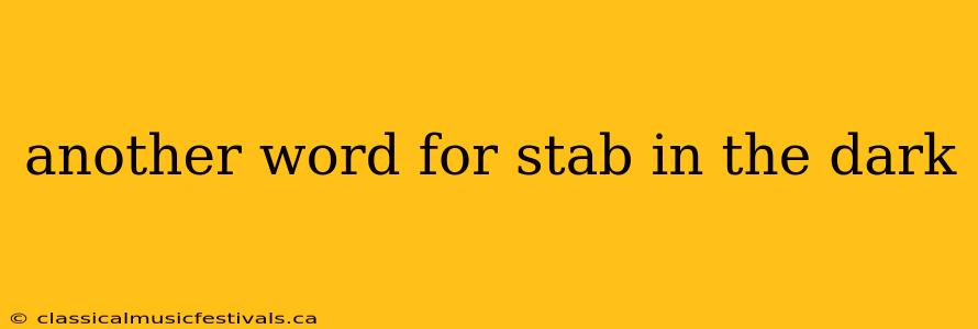 another word for stab in the dark