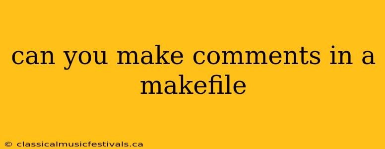 can you make comments in a makefile