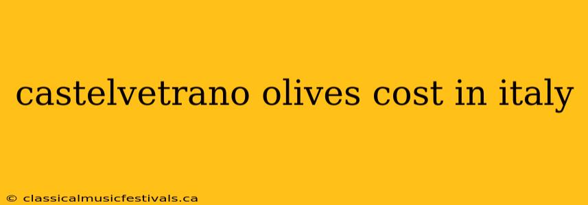 castelvetrano olives cost in italy