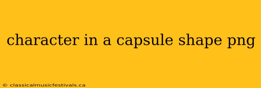 character in a capsule shape png