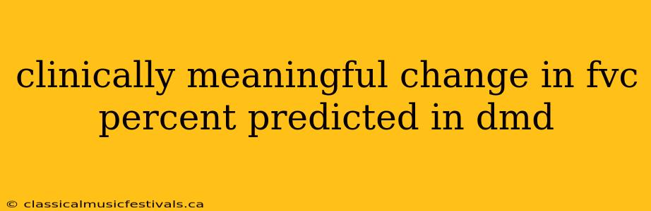 clinically meaningful change in fvc percent predicted in dmd