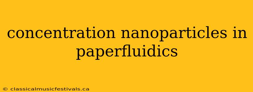 concentration nanoparticles in paperfluidics