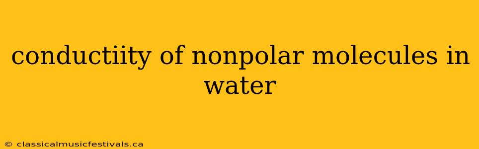 conductiity of nonpolar molecules in water