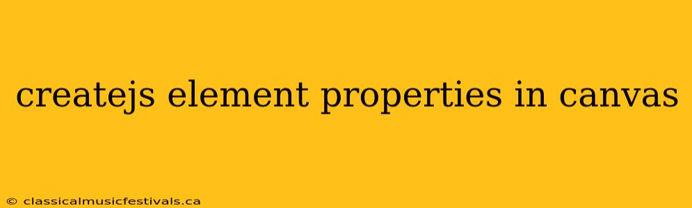 createjs element properties in canvas