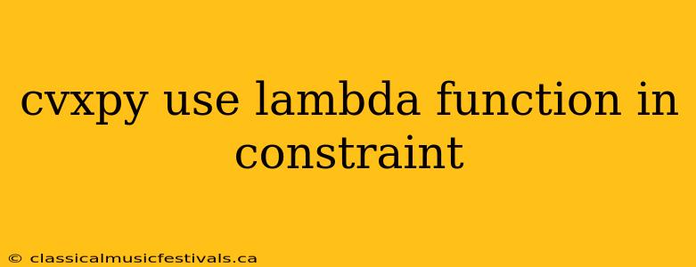 cvxpy use lambda function in constraint