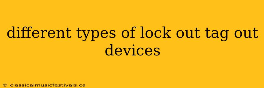 different types of lock out tag out devices