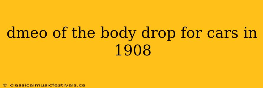 dmeo of the body drop for cars in 1908