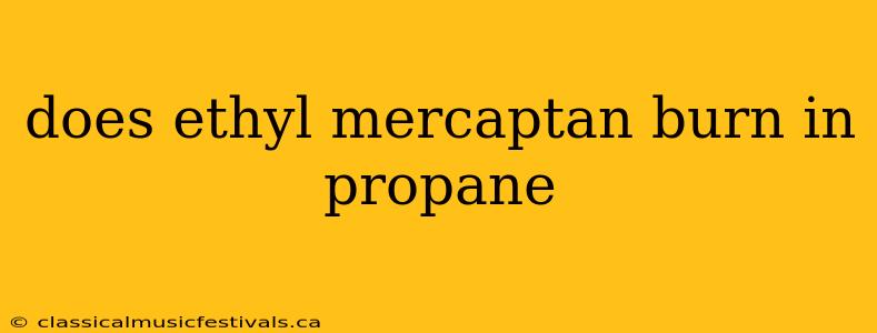 does ethyl mercaptan burn in propane