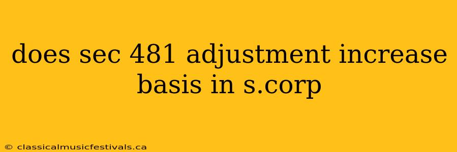 does sec 481 adjustment increase basis in s.corp