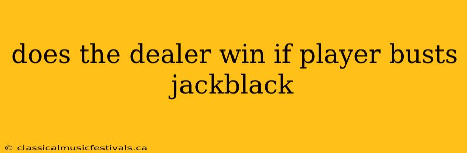 does the dealer win if player busts jackblack