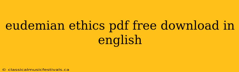 eudemian ethics pdf free download in english