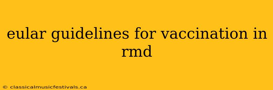 eular guidelines for vaccination in rmd