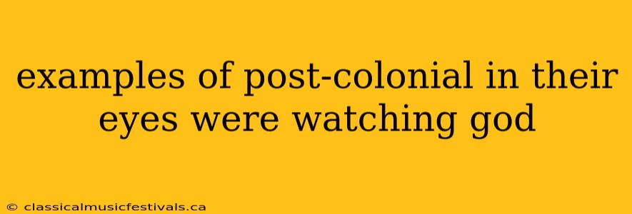 examples of post-colonial in their eyes were watching god