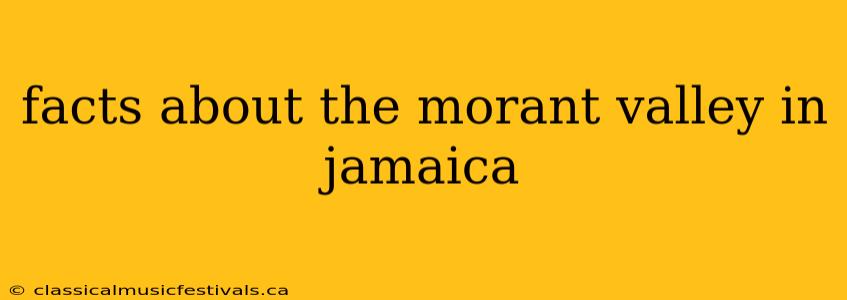 facts about the morant valley in jamaica