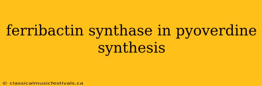 ferribactin synthase in pyoverdine synthesis