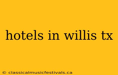 hotels in willis tx