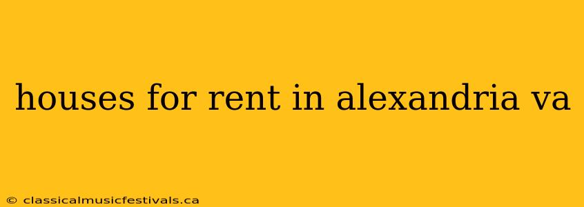 houses for rent in alexandria va