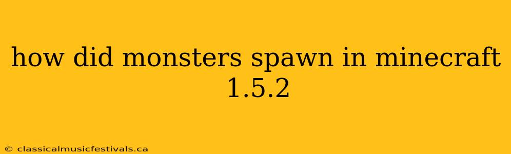 how did monsters spawn in minecraft 1.5.2