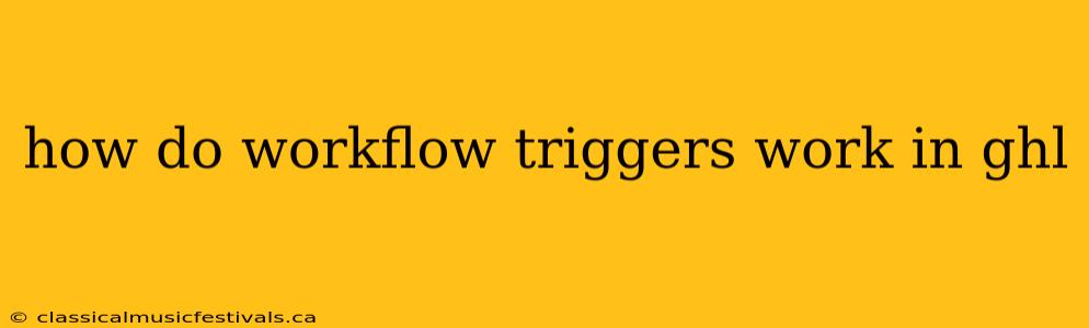 how do workflow triggers work in ghl