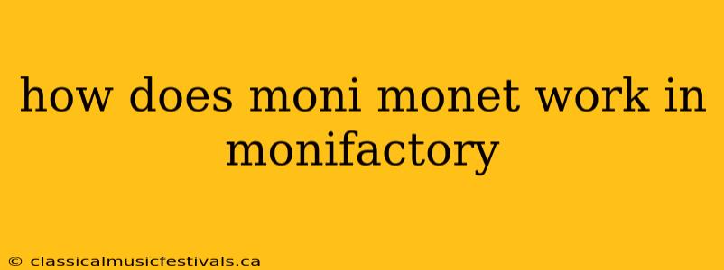 how does moni monet work in monifactory