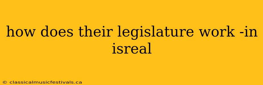 how does their legislature work -in isreal