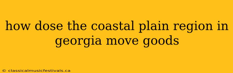 how dose the coastal plain region in georgia move goods