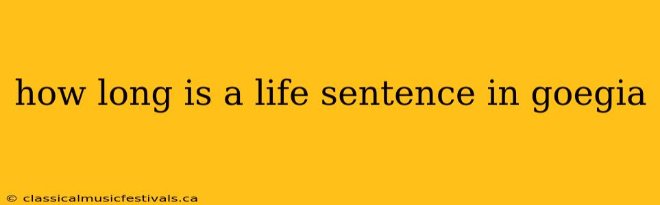 how long is a life sentence in goegia