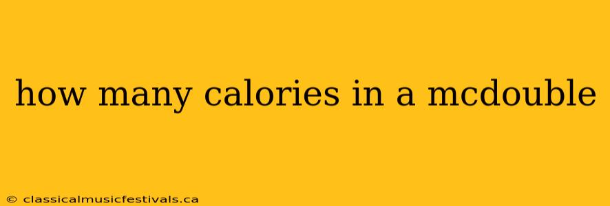 how many calories in a mcdouble