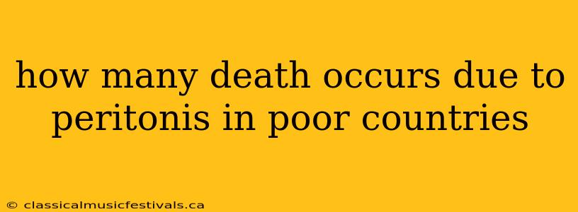 how many death occurs due to peritonis in poor countries