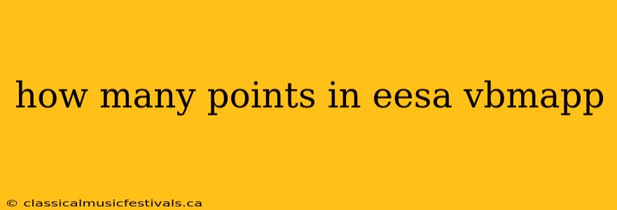 how many points in eesa vbmapp