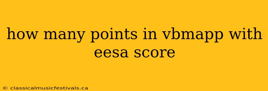 how many points in vbmapp with eesa score