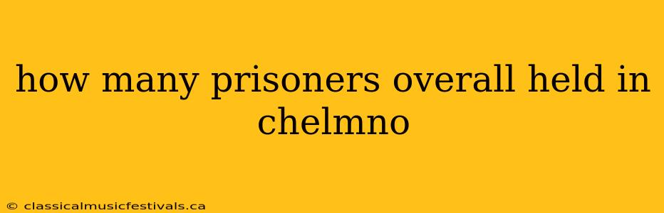 how many prisoners overall held in chelmno