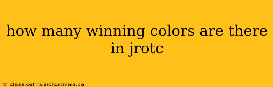 how many winning colors are there in jrotc