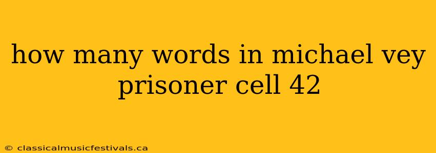 how many words in michael vey prisoner cell 42