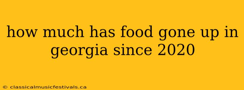 how much has food gone up in georgia since 2020