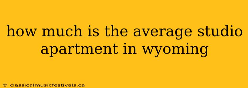 how much is the average studio apartment in wyoming