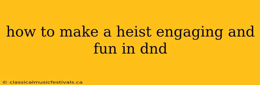 how to make a heist engaging and fun in dnd