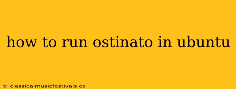 how to run ostinato in ubuntu