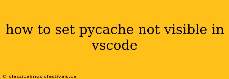 how to set pycache not visible in vscode