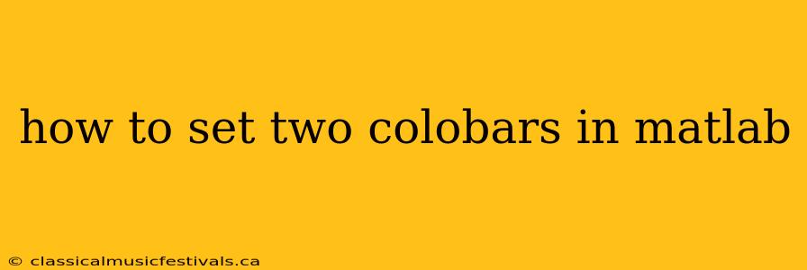 how to set two colobars in matlab