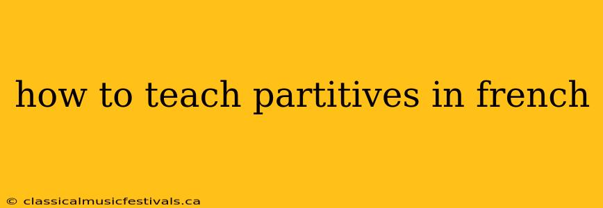 how to teach partitives in french