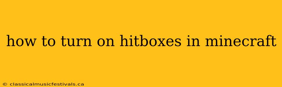 how to turn on hitboxes in minecraft