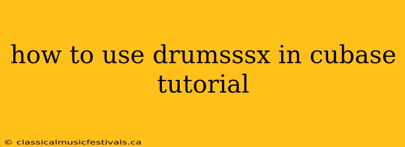 how to use drumsssx in cubase tutorial