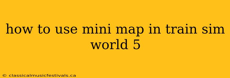 how to use mini map in train sim world 5