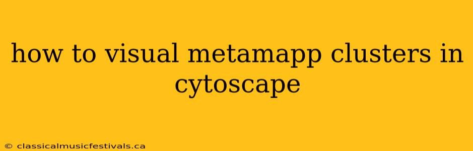 how to visual metamapp clusters in cytoscape