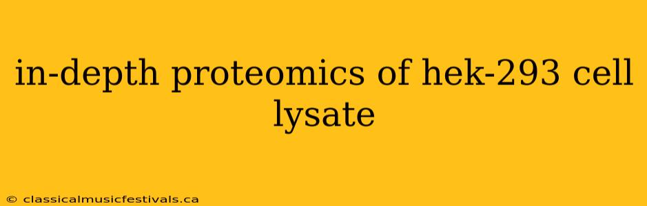 in-depth proteomics of hek-293 cell lysate