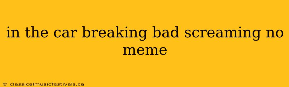 in the car breaking bad screaming no meme