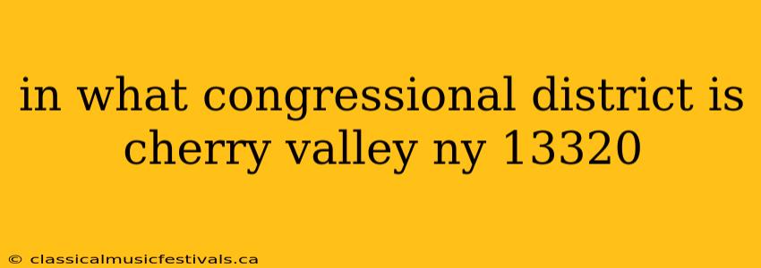 in what congressional district is cherry valley ny 13320