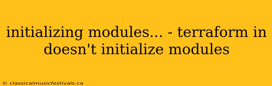 initializing modules... - terraform in doesn't initialize modules