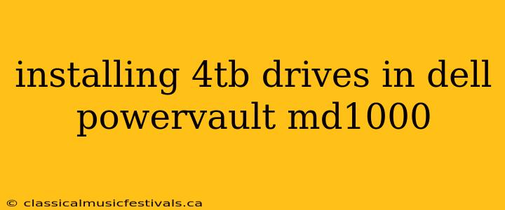 installing 4tb drives in dell powervault md1000